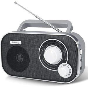 AM FM Portable Radio Plug in Wall or Battery Operated for Home & Outdoor